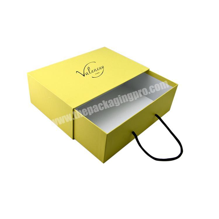 Custom eco friendly paper drawer type shoe clothing packaging