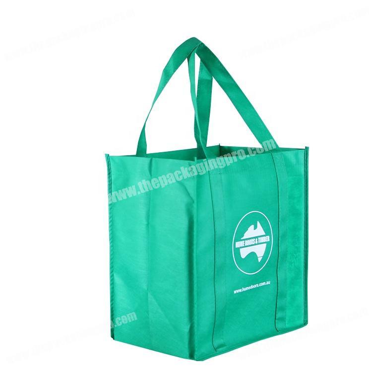 Custom Eco Promotional Supermarket Nonwoven Shopping Grocery Bags With Logo