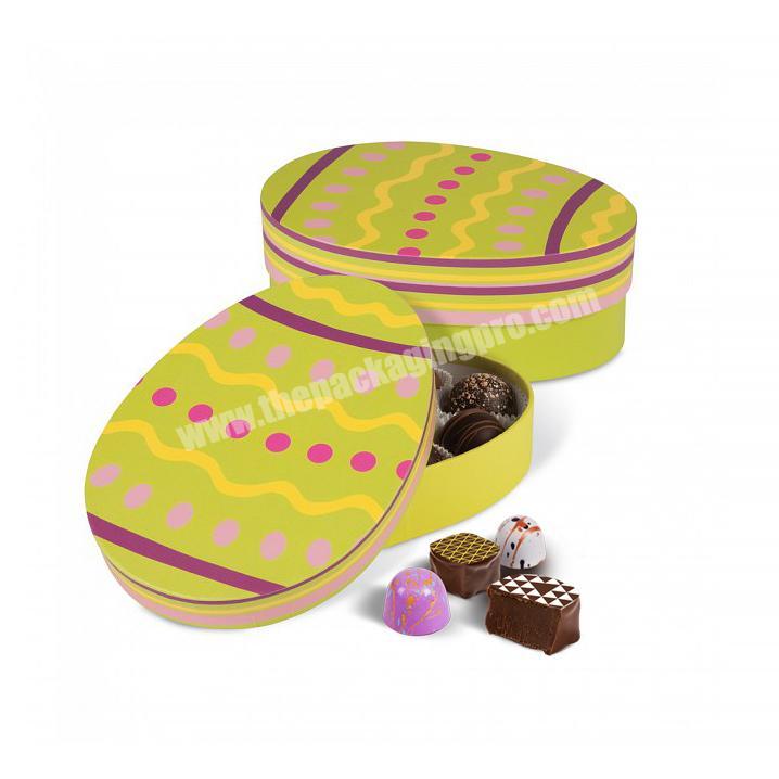 custom egg shaped easter yellow china chocolate packaging box cardboard with your logo
