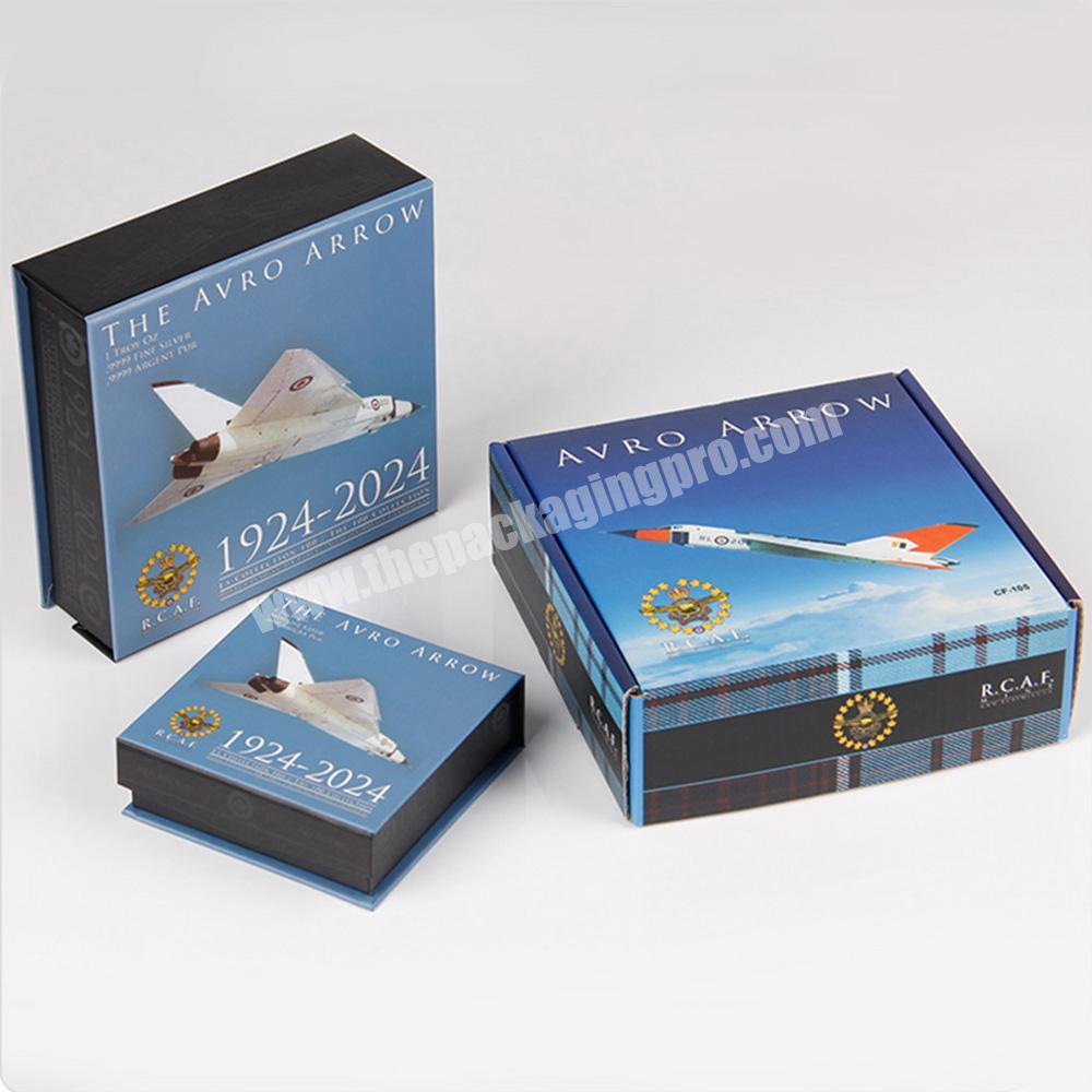 custom electronic car plane spring surprise toy cardboard magnetic flap box
