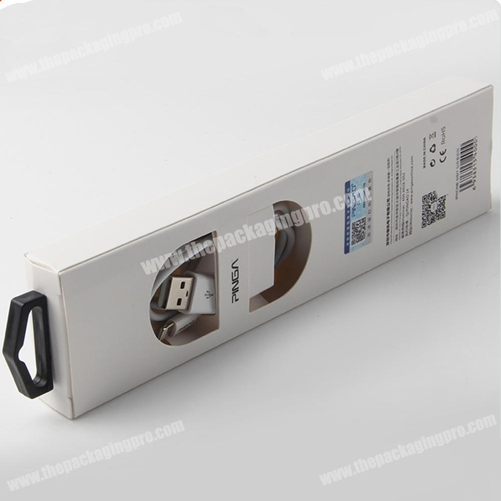 Custom electronic product hanging packaging paper box for data wire