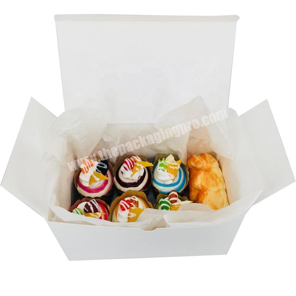Custom elegant cake box paper gift packaging  box with clear window