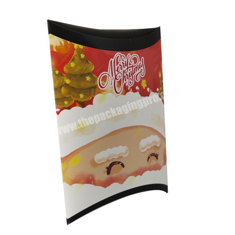 Custom Elegant Folding Pillow Paper Boxes for Christmas Gift Packaging