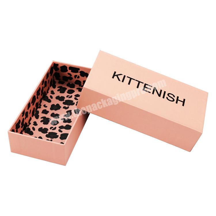 Factory Custom Elegant Pink Lid and base Sunglass Box for Sunglasses Cardboard Reading glasses Case Recycle Packaging For Sunglasses