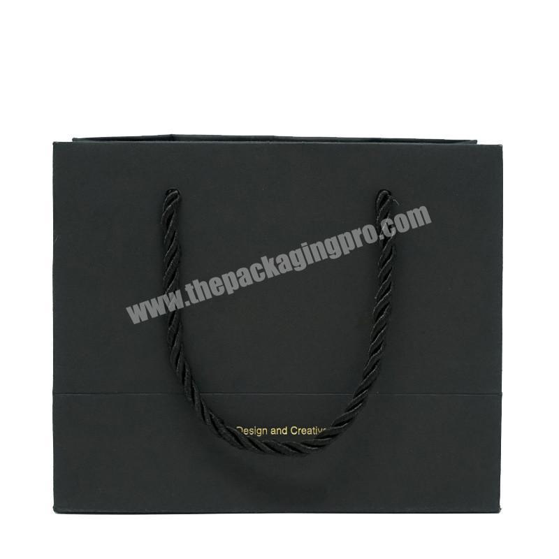 Custom Emboss Logo Coated Paper Luxury Gift Shopping Packaging Fashion bag With Ribbon Handles