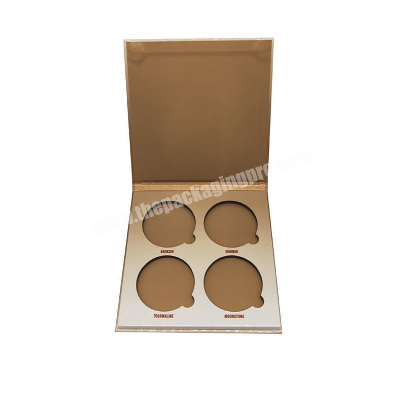 Custom empty eye shadow cardboard eyeshadow palette packaging box private label