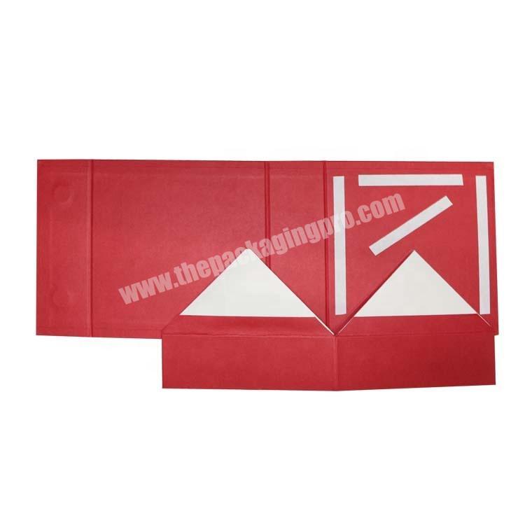 Custom empty magnetic flat pack folding paper storage packaging box foldable cardboard gift box