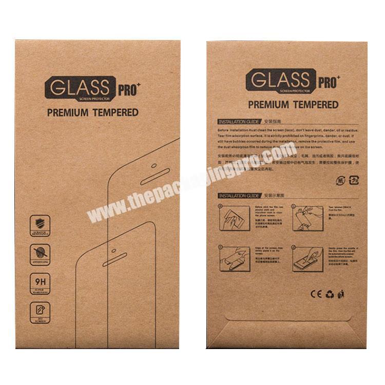 custom envelope style mobile phone tempered glass screen protector packaging box