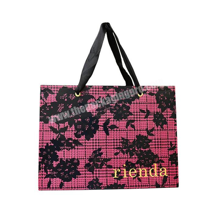 custom extra large paper clothing bag with gorgeous floral UV