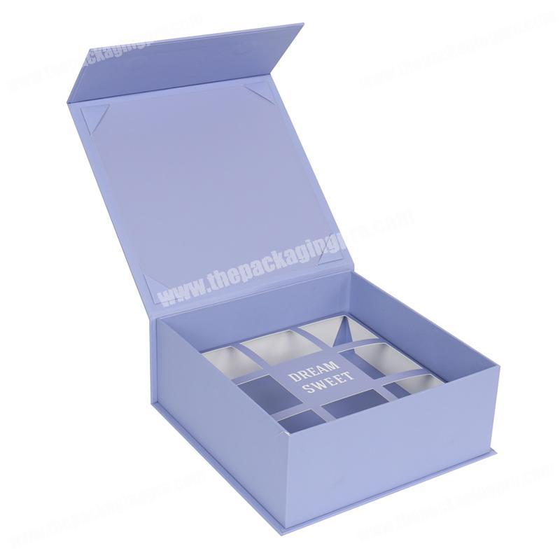 Custom factory price luxury magnetic promotions blue gift box packaging