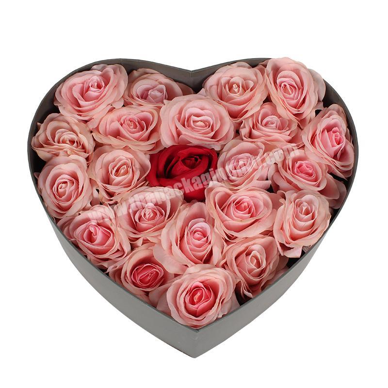 Custom Factory wholesale heart shape wedding rose flower boxes