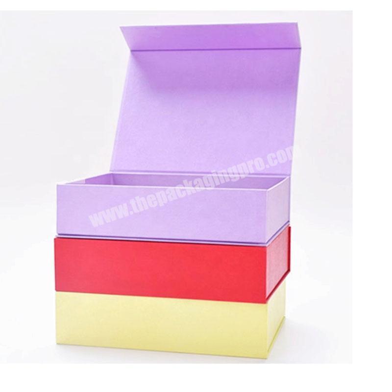 Custom Fancy Printing Rigid Paper Cardboard Magnetic Gift Apparel Clothing Braiding Hair Weave Wig Extension Packaging Box