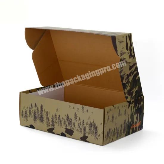 Custom Fashion Corrugated Cardboard Mailer Shipping Color Shoes T-shirt Apparel Packaging Boxes