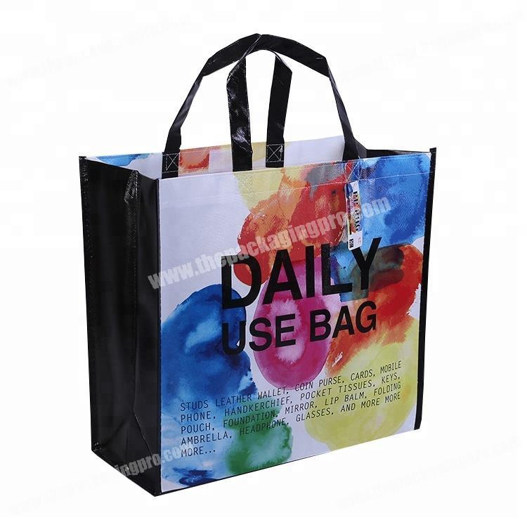 Custom fashion designed laminated non woven daily shopping bag