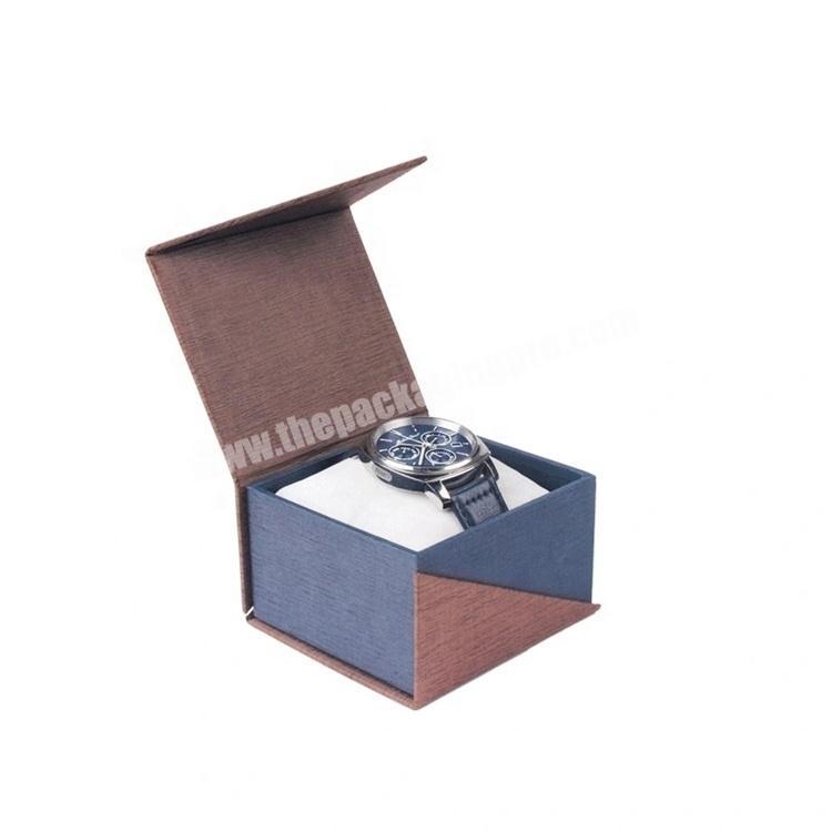 Custom Fashion Flip Book Open Style Paper Watch Storage Box Gift Box