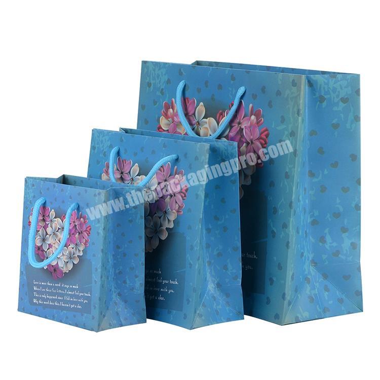 Custom fashion print LOGO size gift shopping kraft paper bag