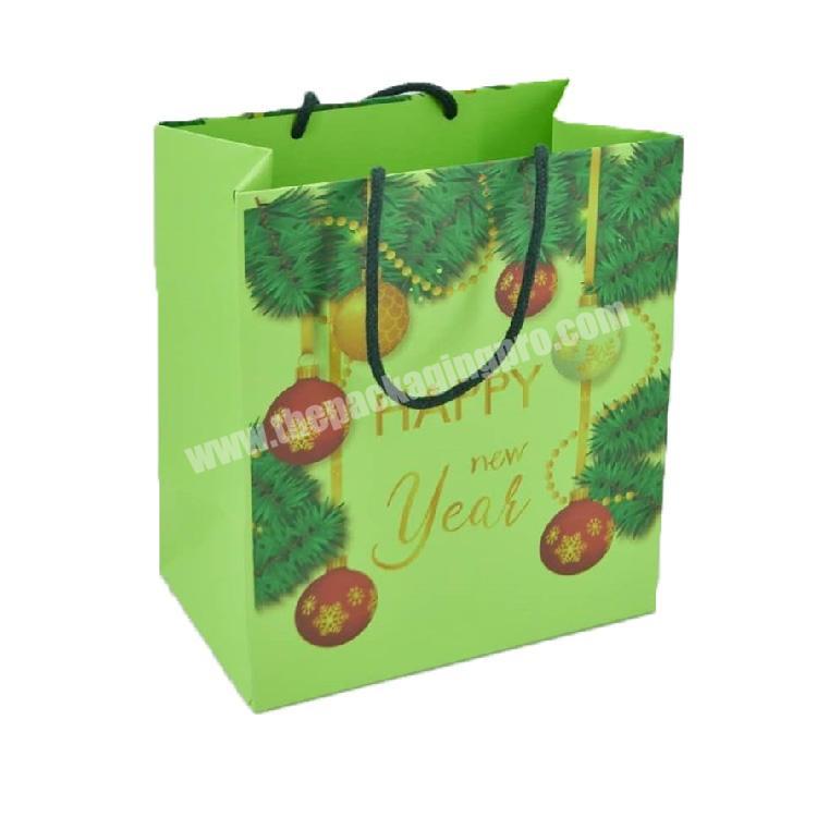 Custom Fashion Printed  Fancy Shopping Gift Kraft Paper Hand Bag for Baby Food Supermarket With Logo Gold Foiled