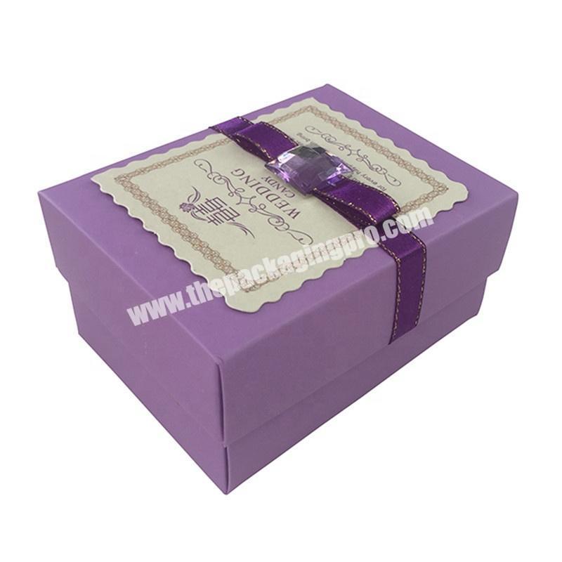 Custom favor printed paper packaging gift box for wedding use
