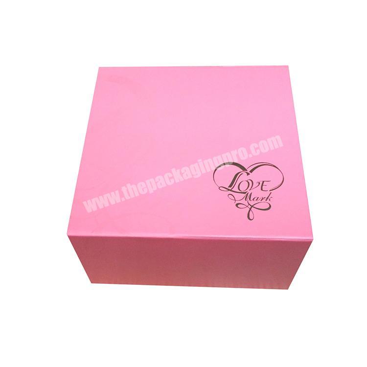 Custom fine foldable pink cardboard jewelry packaging box