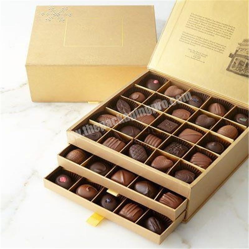 Manufacturer Custom fine wholesale Packaging Praline Chocolate Gift Boxdessert Packaging paper Boxes