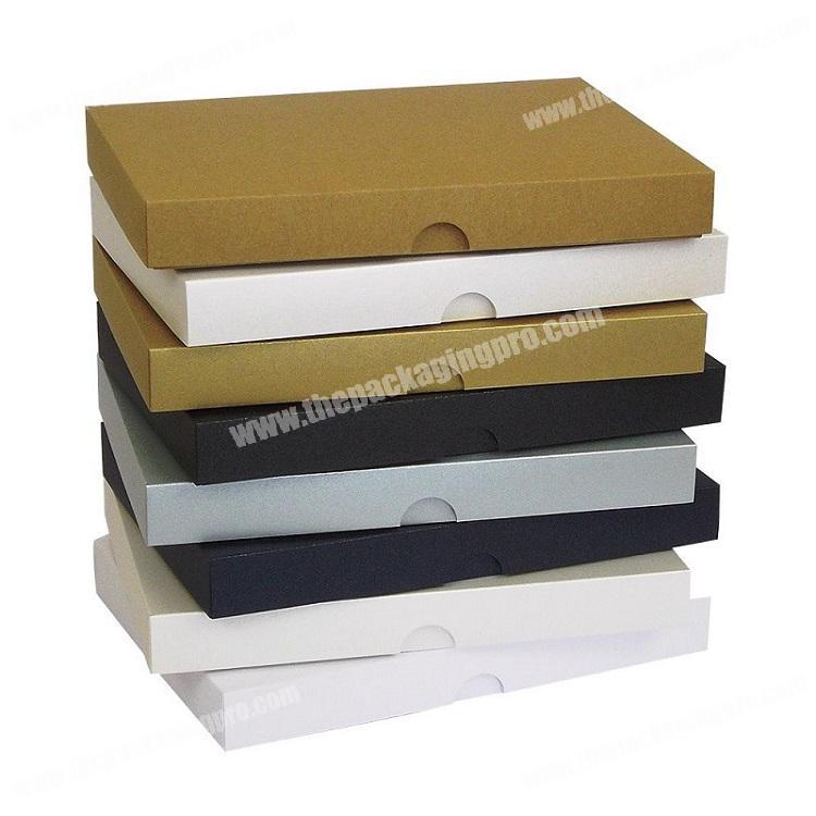 Custom flat foldable cardboard box for men's shirts