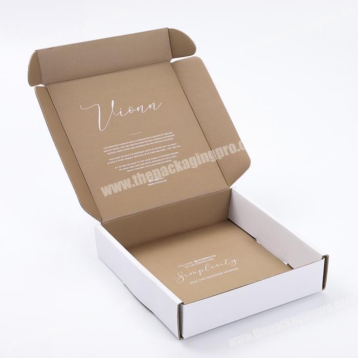 Custom flexo printed postage box corrugated matt hot stamping high-end plain chipboard perfume shipping mailers