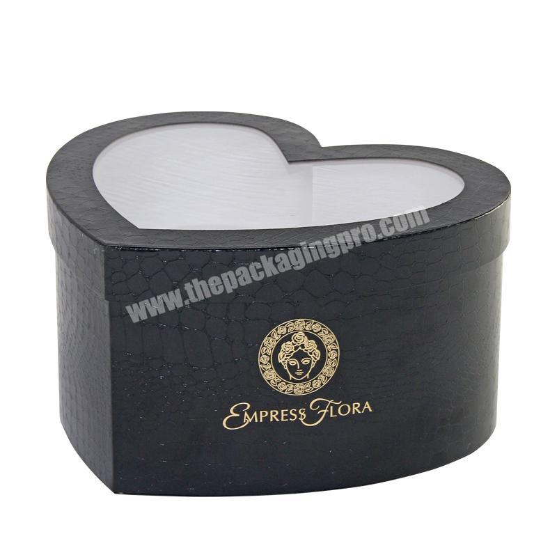 Custom Flower Box with Hot Stamping Logo Printed Jewellery Gift Boxes PVC window