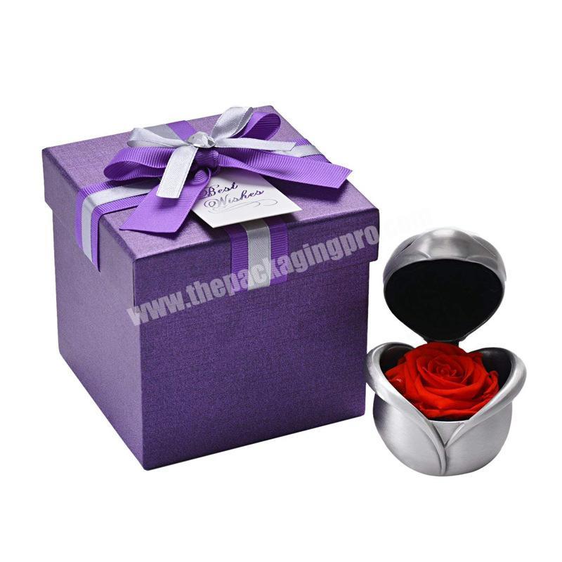 Custom flower gift boxes with print logo paper garment packaging box