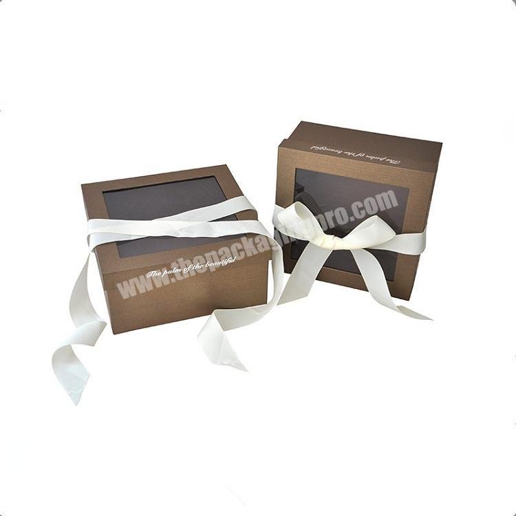 custom Flower Square Korean Gift Box Wedding Chocolate Packaging Cardboard Box Valentine's Day Flower Box