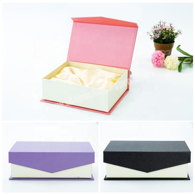 Custom Foam Insert Boxes Cosmetics Paper Gift Packaging Box With Satin Insert