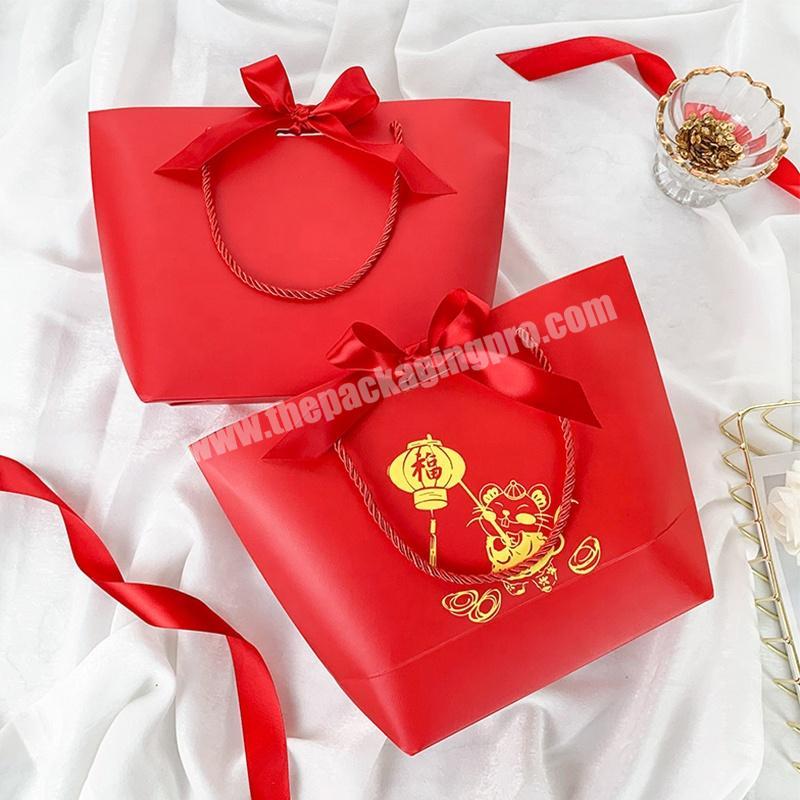 Custom Foil Stamping Logo Jewelry Thick Paper Bags FELLALA Brooch Headwear Bling Jewelries Shopping Bag