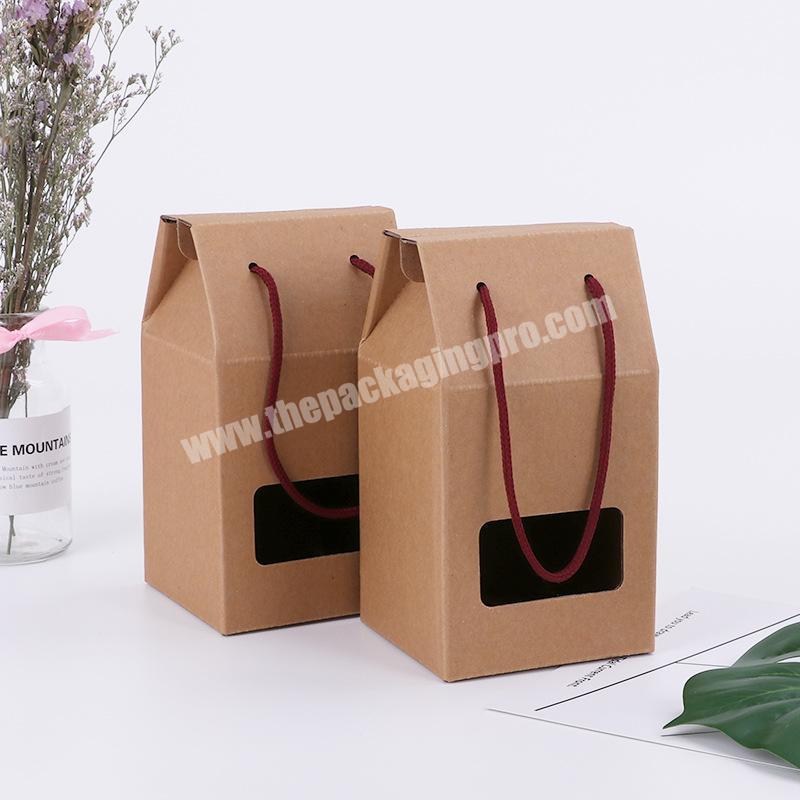 Custom Foldable Paper Box Portable Packaging Box Gift Box for Nuts and Snack food With Clear Window