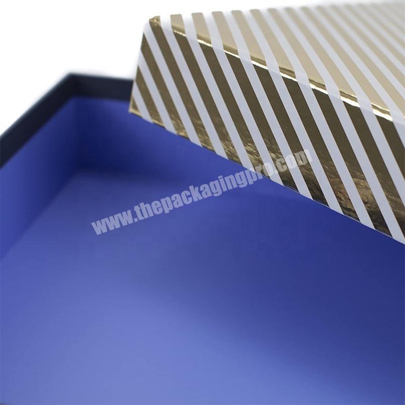 Custom Folding Cardboard Paper Packaging Magnetic Gift Box With Ribbon