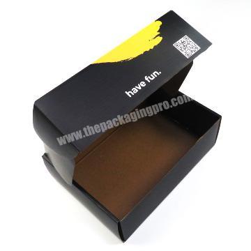 Custom Folding Corrugated Black Color Printing Board Paper Shipping Boxes With Logo