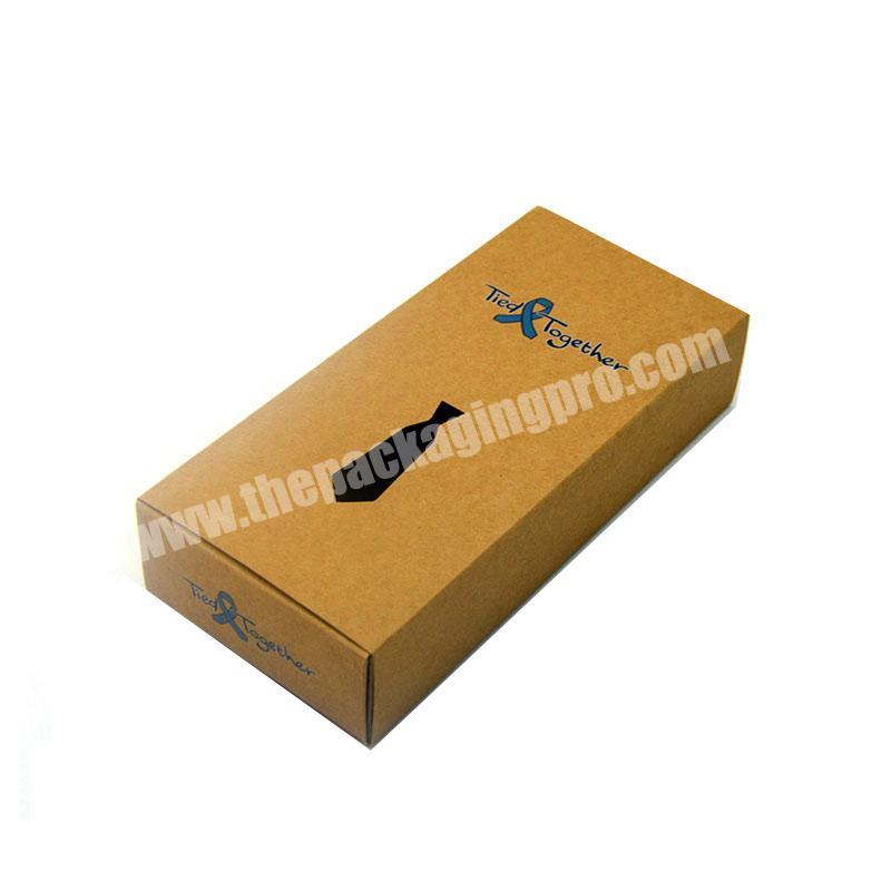 Custom Folding Kraft Paper Tie Box Packaging