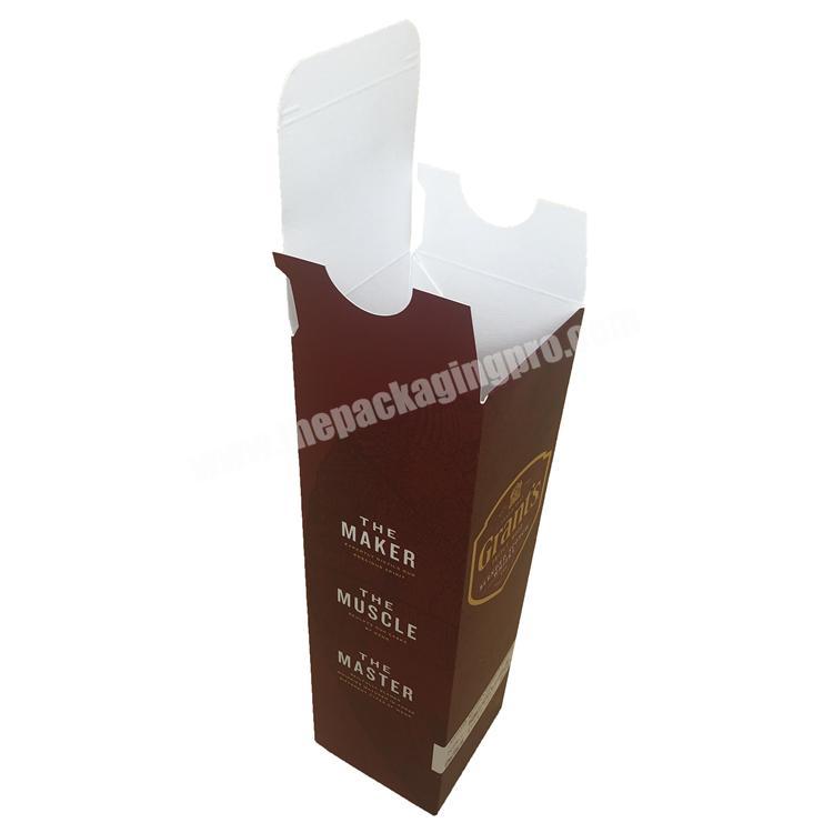 Custom folding paper box for wine