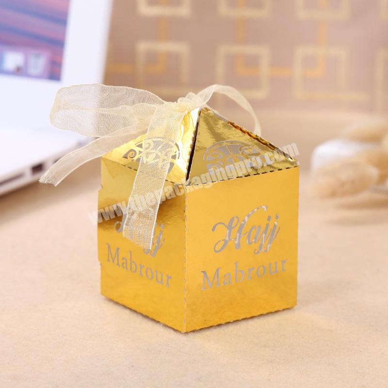 Custom folding wedding favors candy box in Guangzhou box for candy