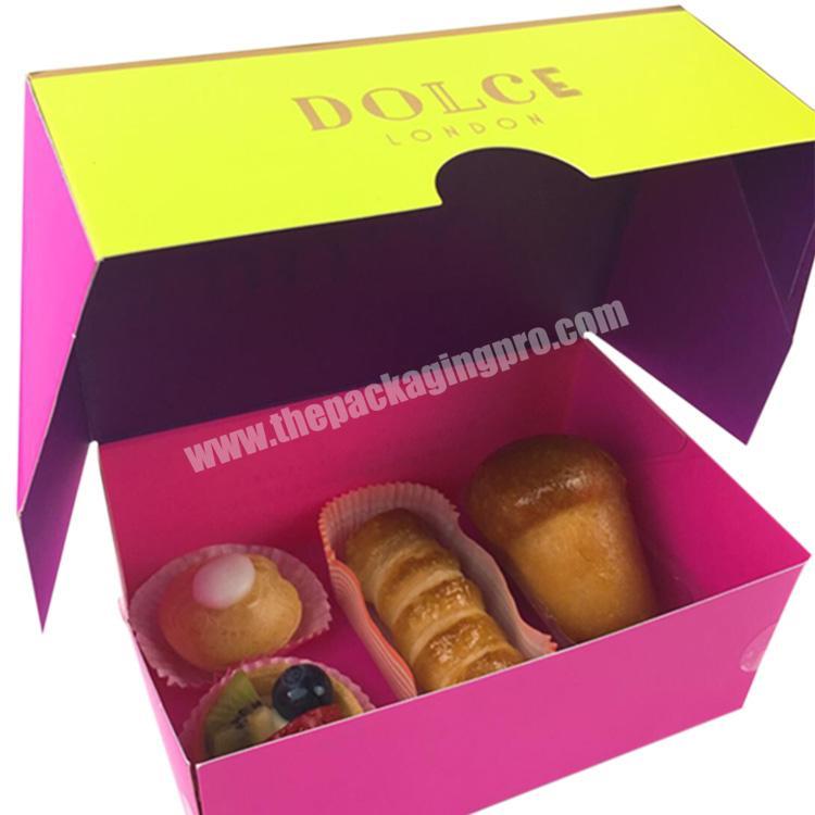 custom food grade fancy paper bakery donut boxes