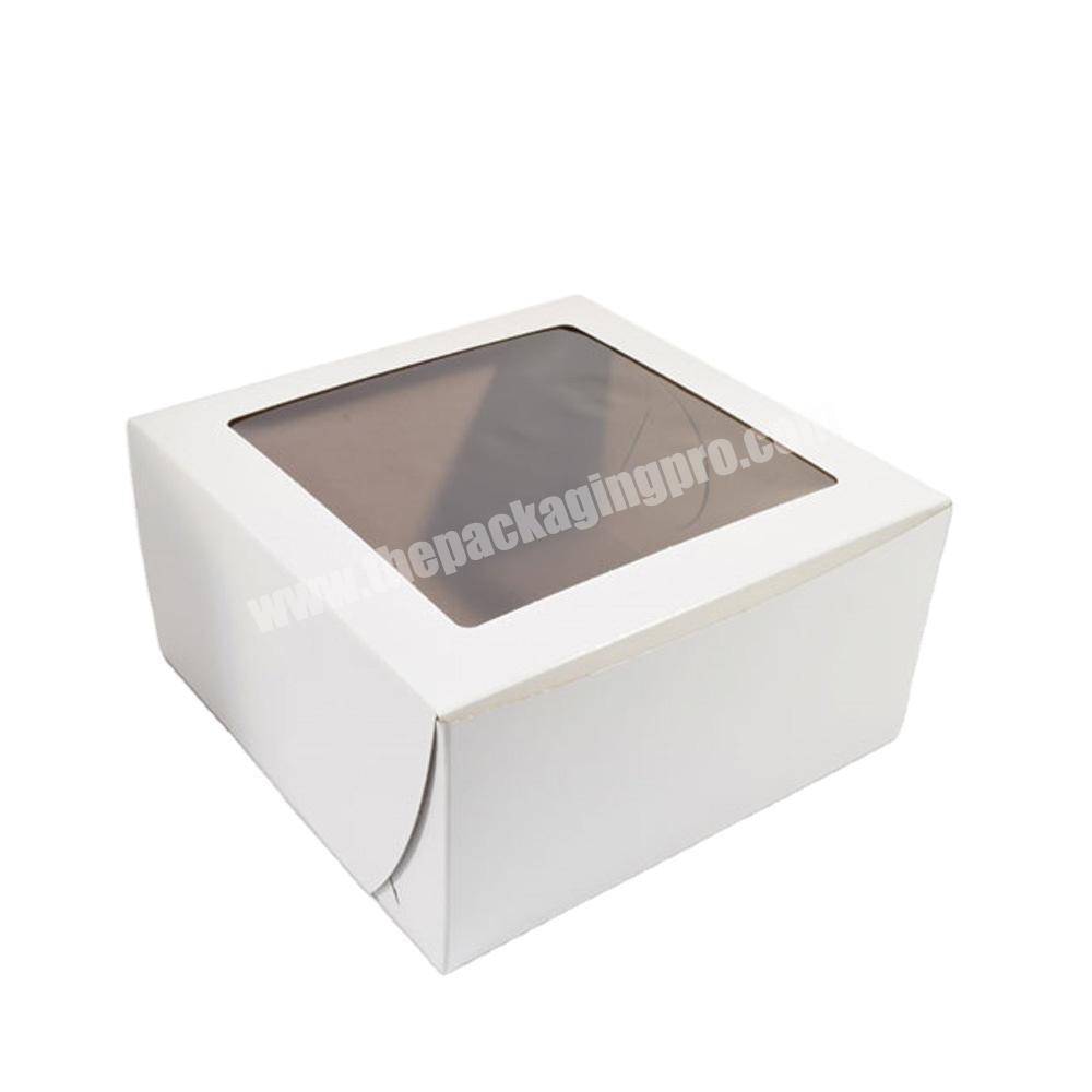 custom food grade kraft brown cake dessert white cardboard packaging boxes