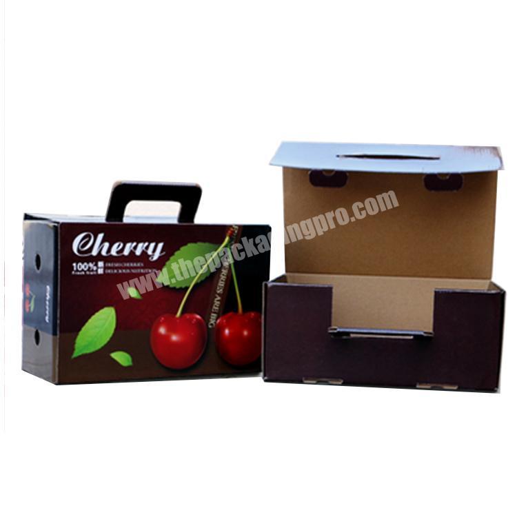 custom fruit corrugated box carton cherry gift box apples mango with handle