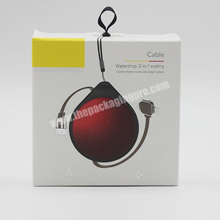 Custom full color card paper data line box packaging