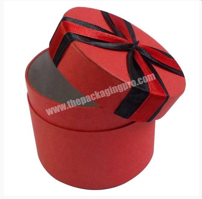 Custom full color cardboard packaging empty chocolate box round gift boxes