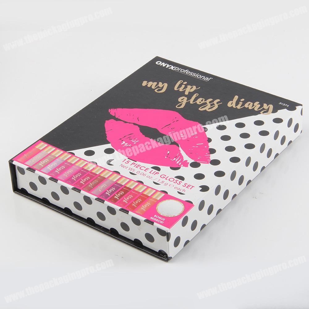 custom gift paper box with color packaging for lipstick
