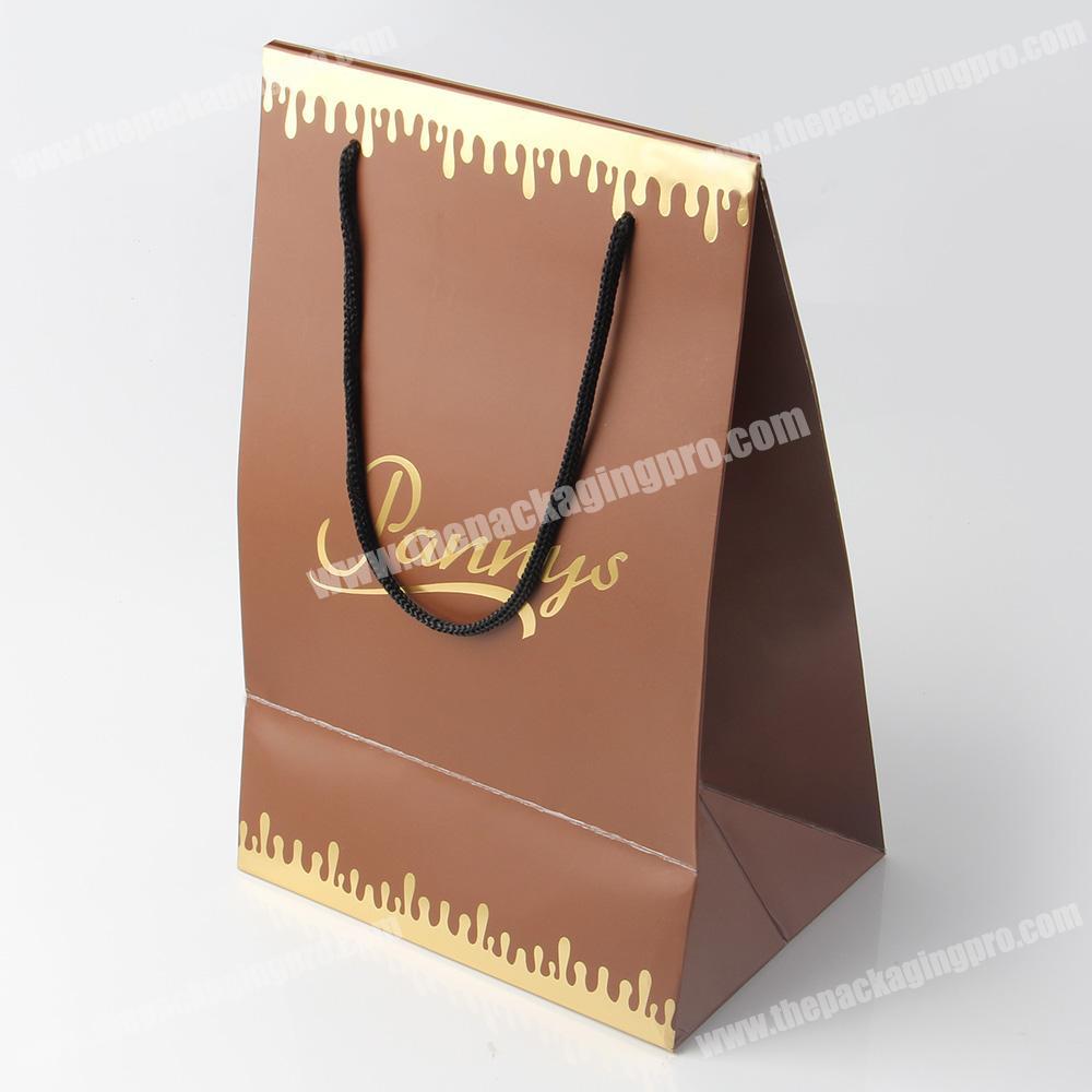 custom gifts shopping design chocolate bag kraft paper bags supplier wholesale with logo