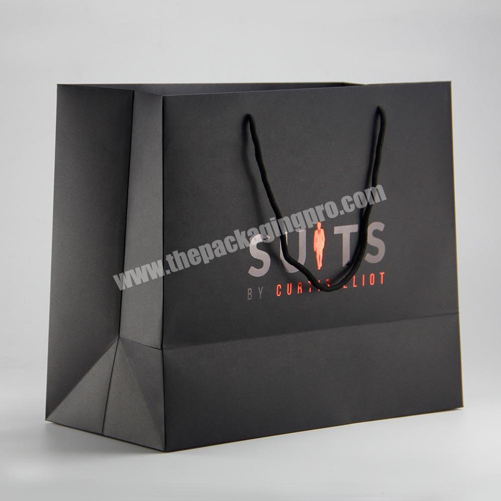 Custom glossy lamination promotion packaging paper bag with logo