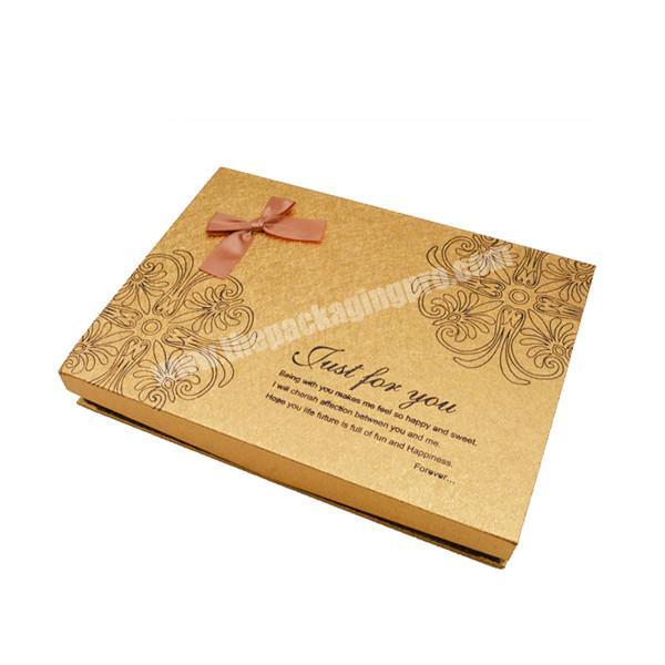 Custom gold fancy paper sweet candy chocolate box packaging food supplement cardboard magnet gift box