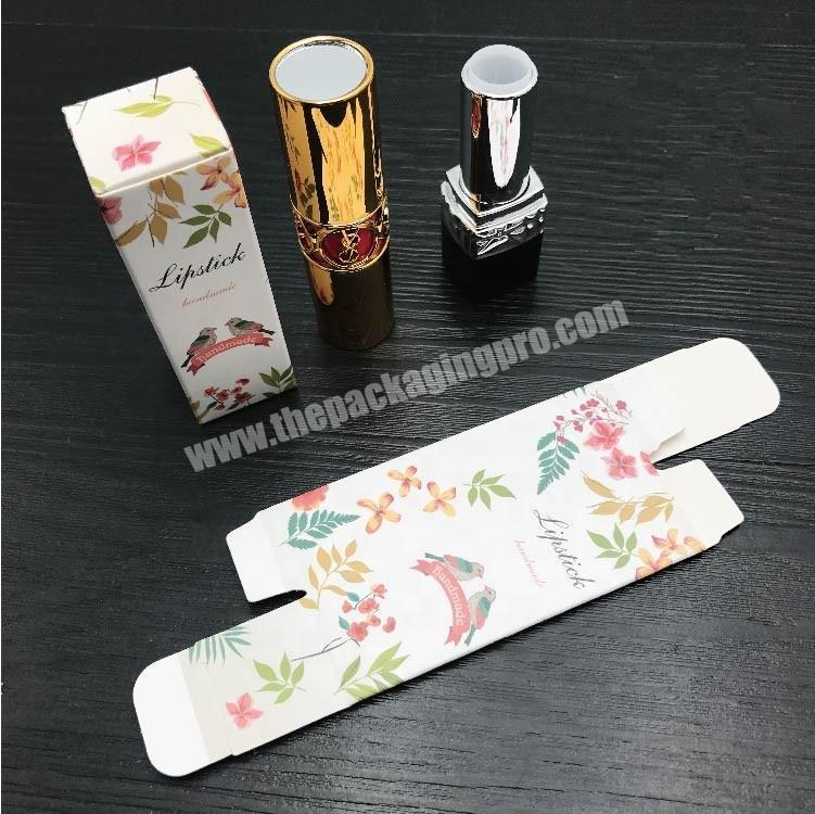 Custom Gold Foil Embossed Card Lipstick Packaging Paper Box