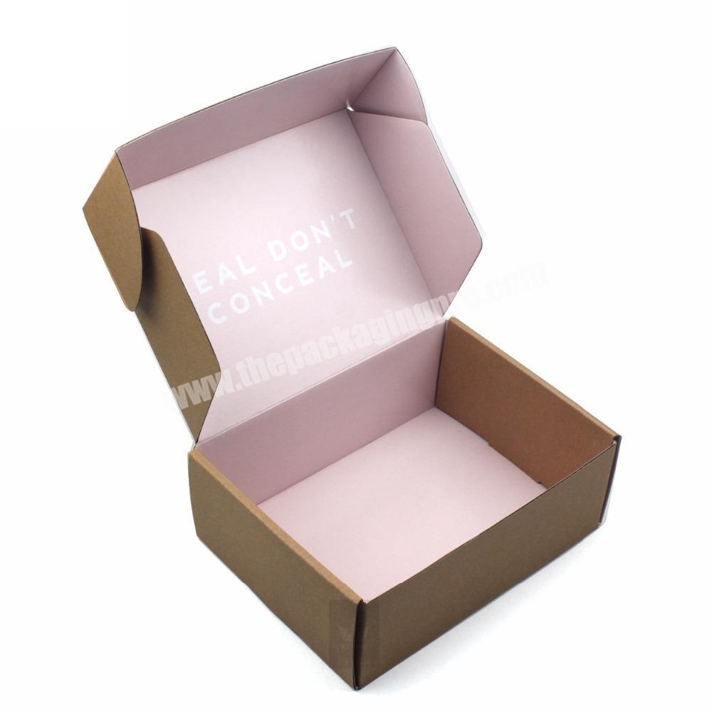 Custom Gold Logo Printing Wholesale Paper Shipping Cartons Corrugated Box