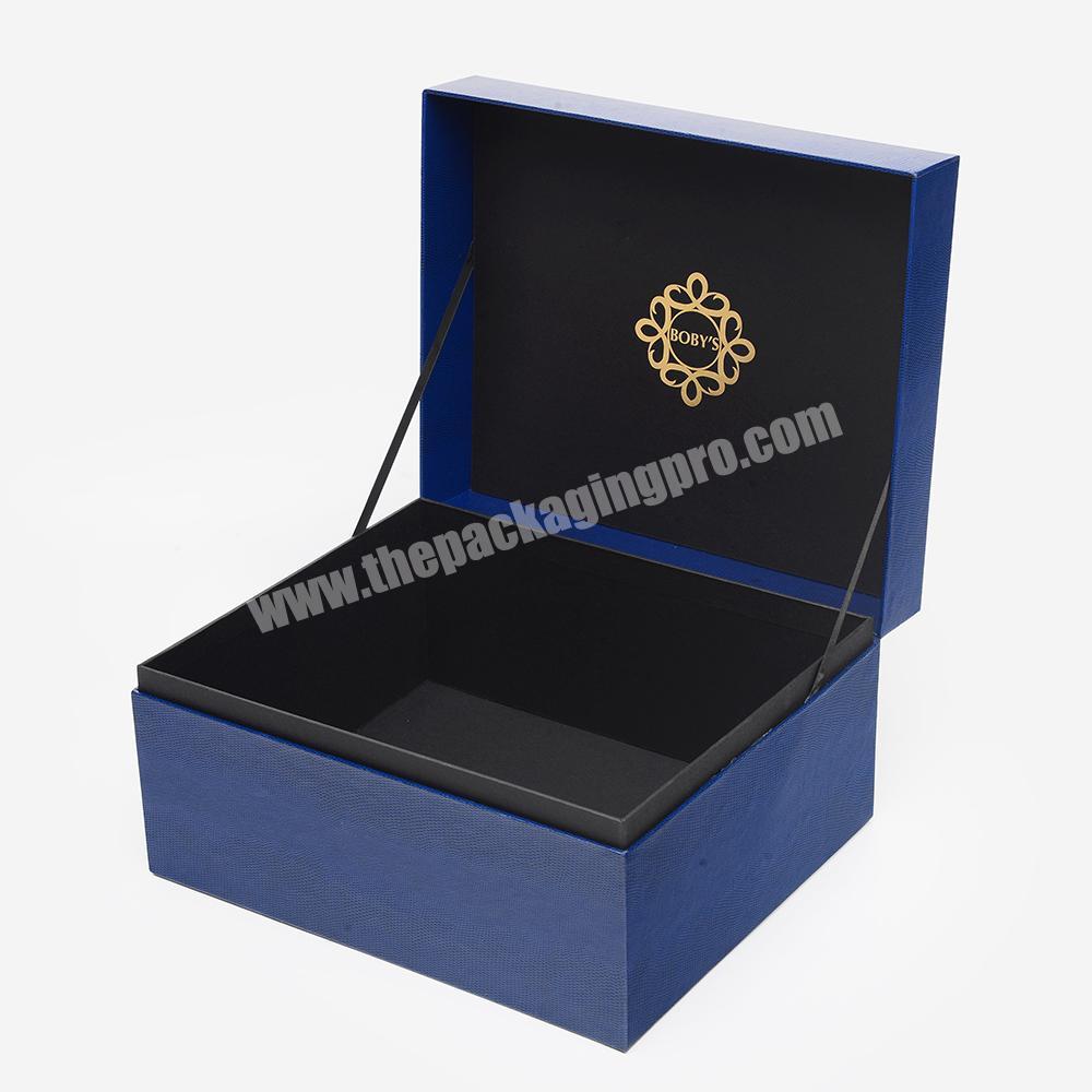 Custom Gold Stamping Logo Big Large Flip Lid Rigid Electronic Product Cardboard Packaging Gift Box