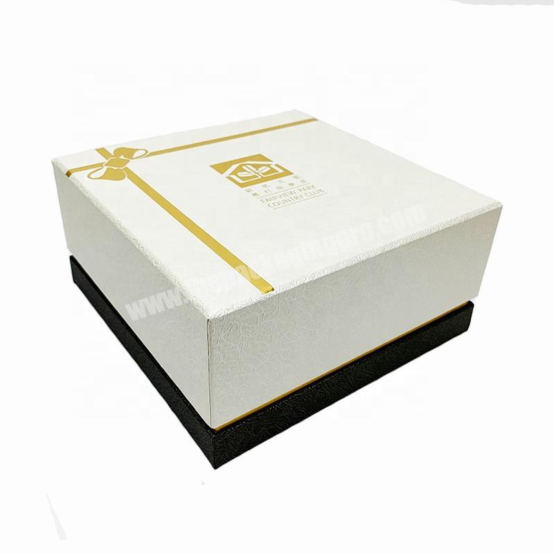 Custom Gold Stamping Logo Luxury Base And Lid Fancy Paper Packaging Gift Box